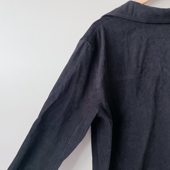 Alia Vintage Shacket black size 14 women’s oversized shirt - Picture 11 of 13